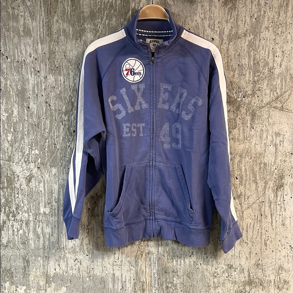 BANNER '47 Men's 76ers Sixers Est. 49 Full Zip Jacket Size L